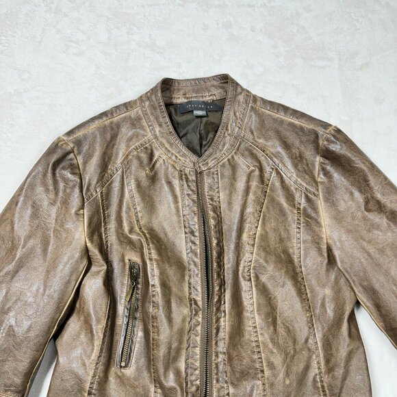 Suzy Shier Women's M Faux Leather Biker Jacket - Stylish Outerwear - Picture 2 of 14